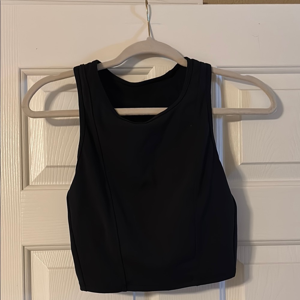 Black Sleeveless Women's workout Top
